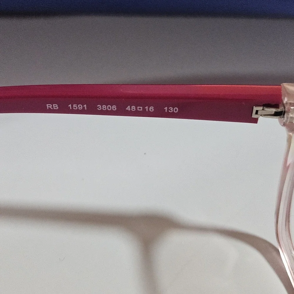 Ray-Ban Junior Eyeglasses Clear Pink Magenta Frame RB1591 3806 48-16 w/ Original